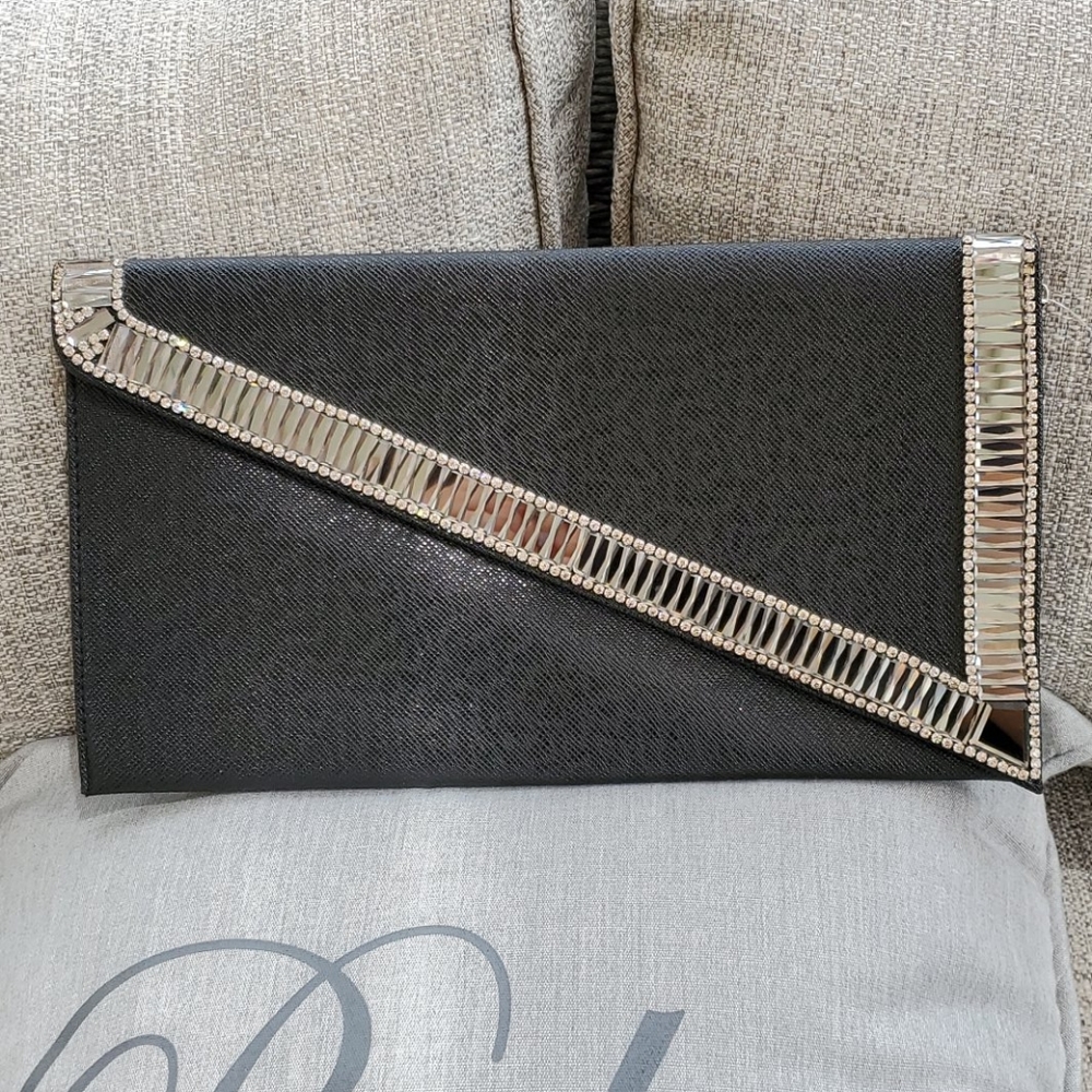 Black Clutch with crystals